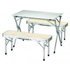 Туристический складной стол со стульями KK8FN0101 ROLL TABLE BENCH SET